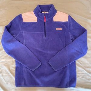 Vineyard Vines 1/4 Zip Seersucker Shep Fleece